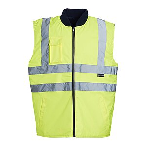 Hi-Vis Reversible Bodywarmer - Yellow