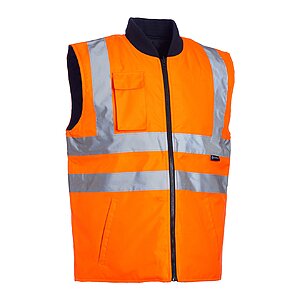 Hi-Vis Reversible Bodywarmer - Orange