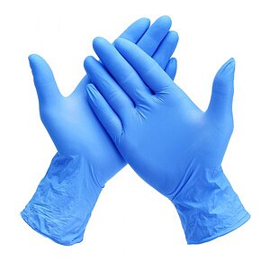 Nitrile Examination Gloves Disposable Powder Free Box HSE Approved Carton of 1000 - Size Large